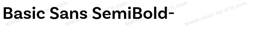 Basic Sans SemiBold字体转换